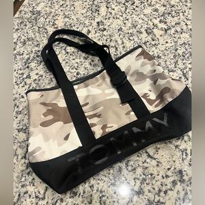 Tommy Hilfiger Camo and Black Duffel Bag